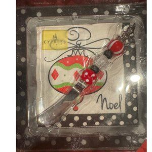 Cypress Homes Holiday 3pc Trivet/Napkin/Spreader set -NISB